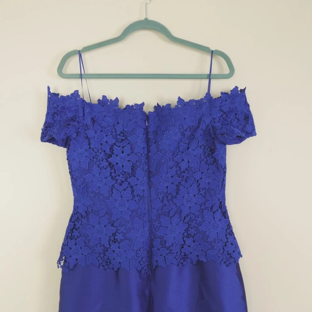 Rickie‎ Freeman Teri Jon Dress Lace Off Shoulder Gown